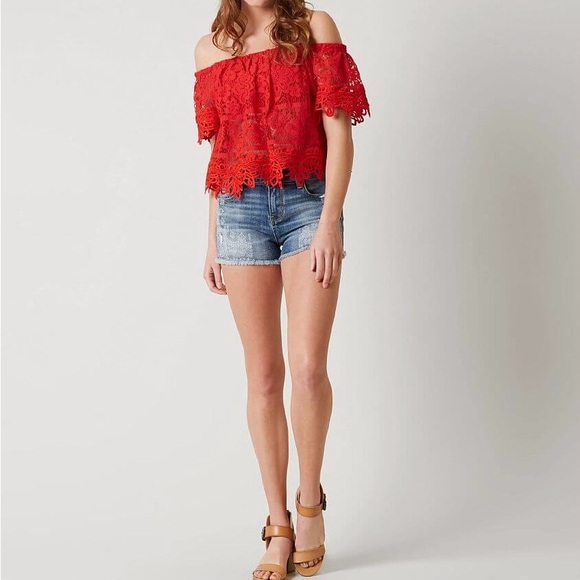 Free people Sweet Dreams Top size S bright red color - Picture 3 of 12